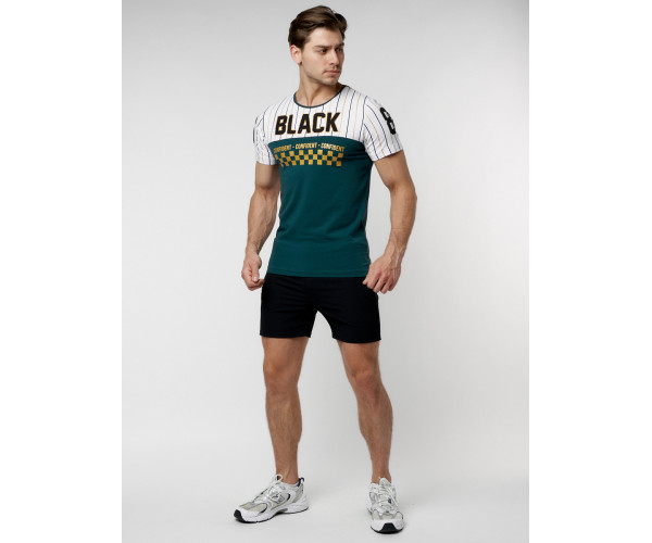 Подростковая футболка темно-зеленого цвета 220016TZ