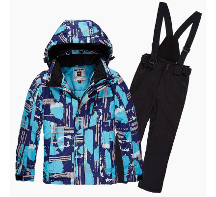 Подростковый для девочки зимний костюм горнолыжный голубого цвета 01773Gl