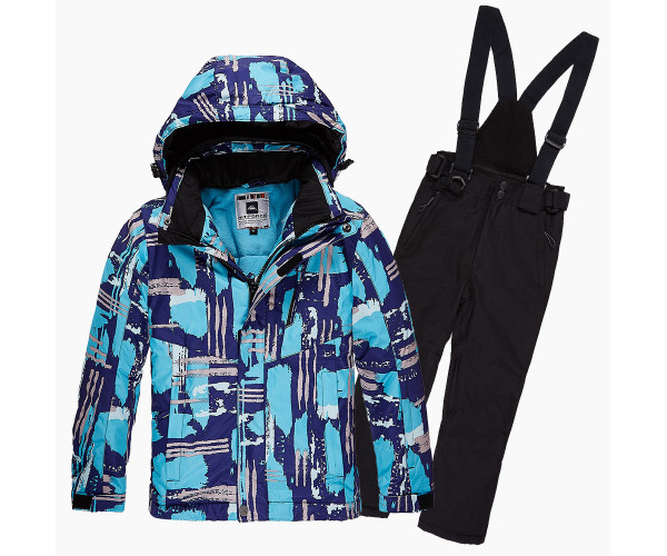 Подростковый для девочки зимний костюм горнолыжный голубого цвета 01773Gl