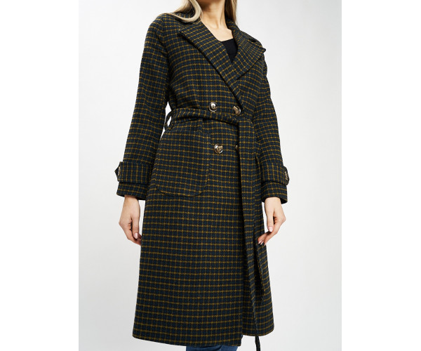 Пальто демисезонное хаки цвета 42123Kh