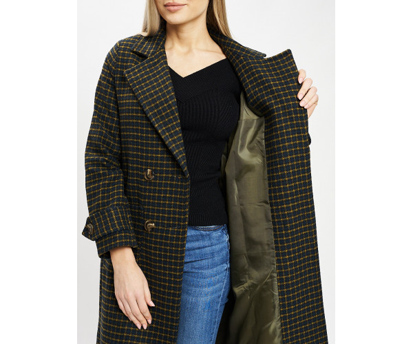 Пальто демисезонное хаки цвета 42123Kh