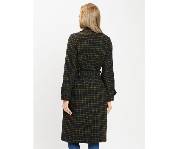 Пальто демисезонное хаки цвета 42123Kh