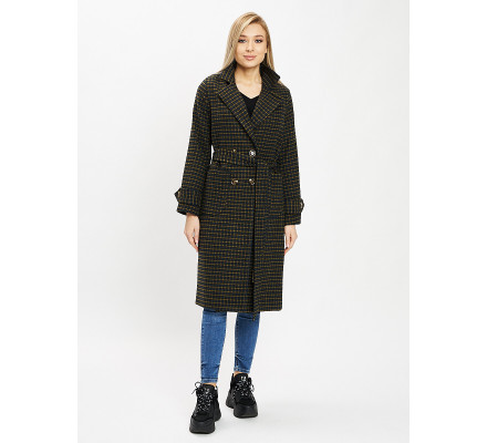 Пальто демисезонное хаки цвета 42123Kh