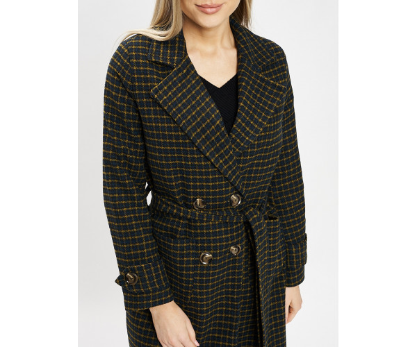 Пальто демисезонное хаки цвета 42123Kh