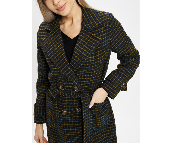 Пальто демисезонное хаки цвета 42123Kh