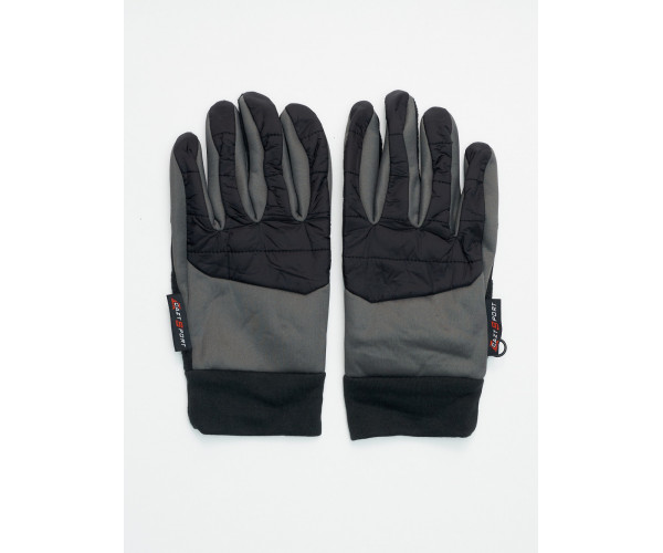 Перчатки спортивные мужские демисезонные темно-серого цвета 611TC