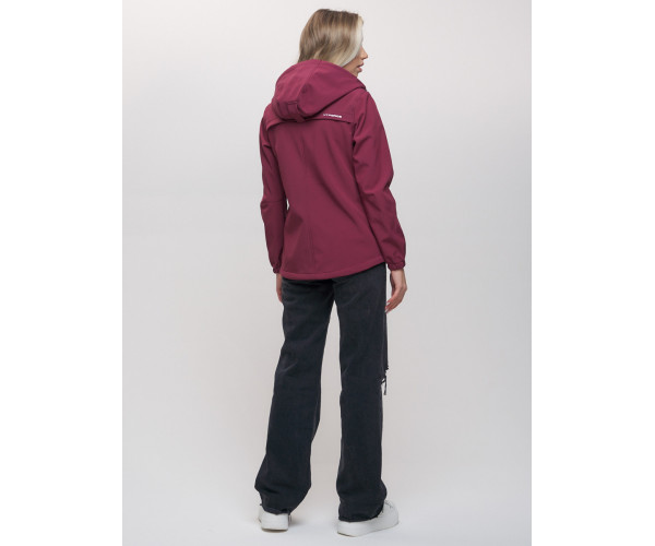Ветровка  женская бордового цвета 20014Bo