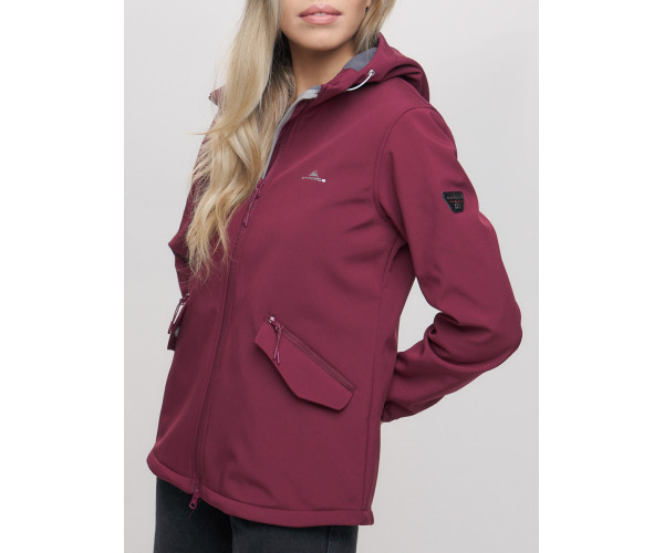 Ветровка  женская бордового цвета 20014Bo