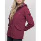 Ветровка  женская бордового цвета 20014Bo