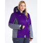Женская зимняя горнолыжная куртка большого размера темно-фиолетового цвета 1934TF