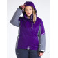 Женская зимняя горнолыжная куртка большого размера темно-фиолетового цвета 1934TF