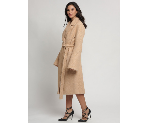 Пальто зимнее горчичного цвета 41881G