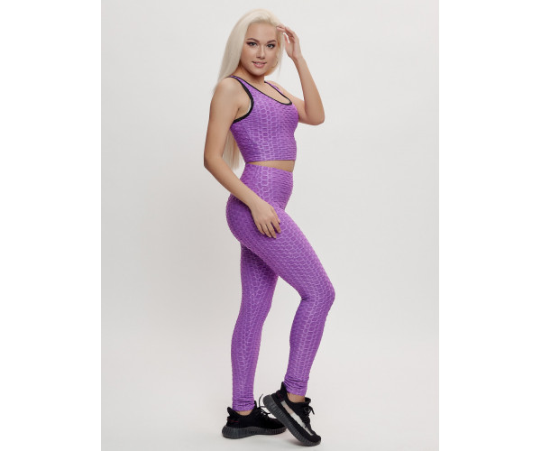 Костюм для фитнеса женский фиолетового цвета 2004F