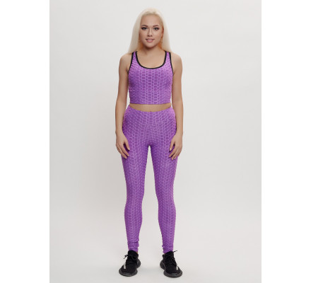 Костюм для фитнеса женский фиолетового цвета 2004F