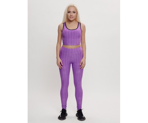 Костюм для фитнеса женский фиолетового цвета 2004F