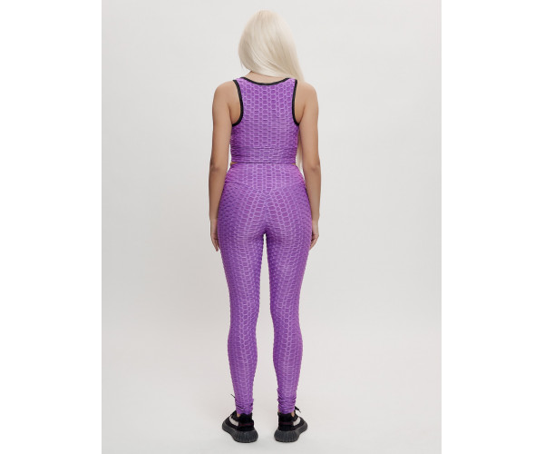 Костюм для фитнеса женский фиолетового цвета 2004F
