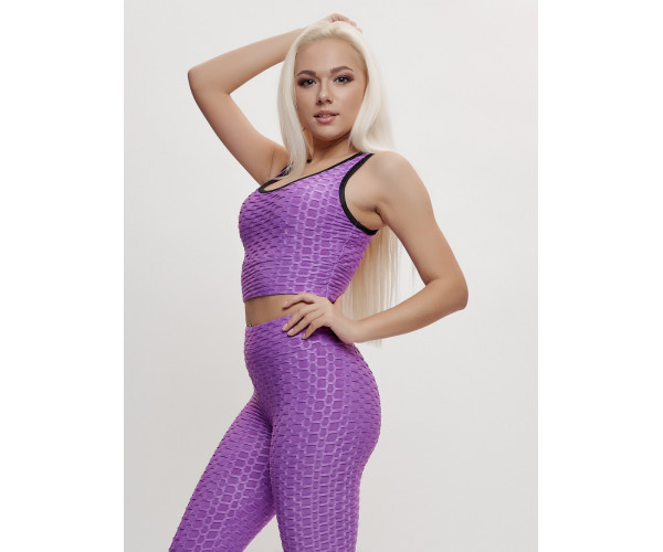 Костюм для фитнеса женский фиолетового цвета 2004F