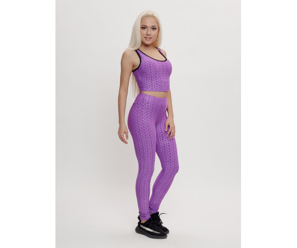 Костюм для фитнеса женский фиолетового цвета 2004F
