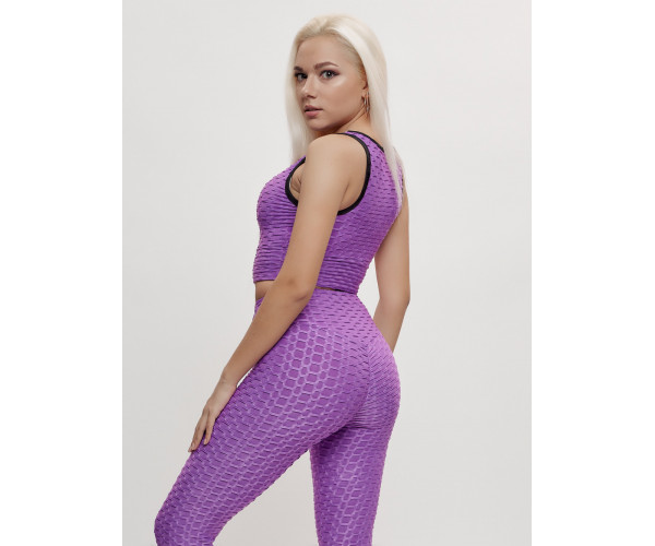 Костюм для фитнеса женский фиолетового цвета 2004F
