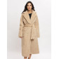 Пальто зимнее женское барашек бежевого цвета 44002B