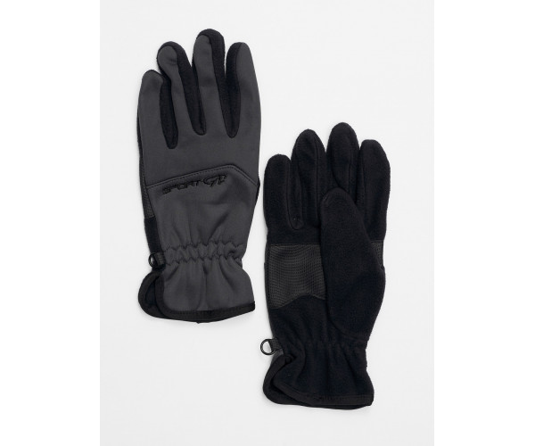 Перчатка спортивная мужская темно-серого цвета 619TC