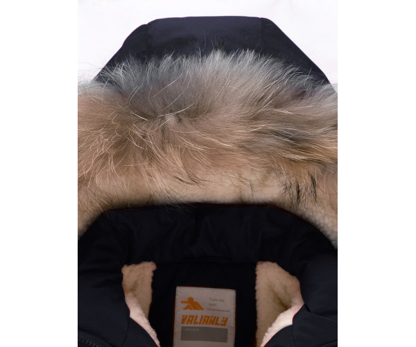 Парка зимняя Valianly для девочки черного цвета 9046Ch