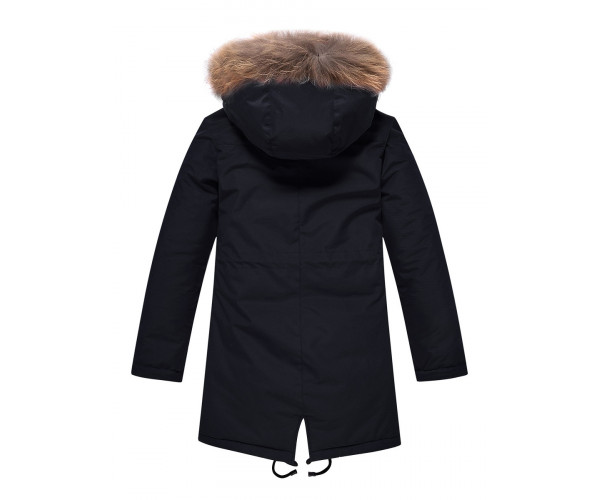 Парка зимняя Valianly для девочки черного цвета 9046Ch