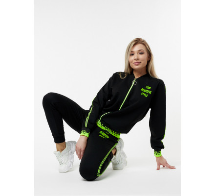 Спортивный костюм трикотажный черного цвета 222067Ch