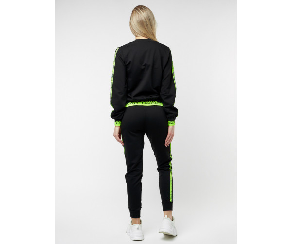 Спортивный костюм трикотажный черного цвета 222067Ch