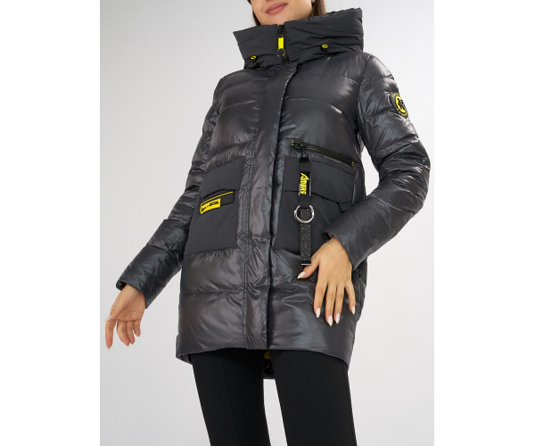 Куртка зимняя темно-серого цвета 7501TC