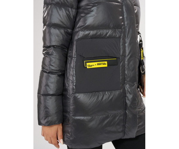 Куртка зимняя темно-серого цвета 7501TC