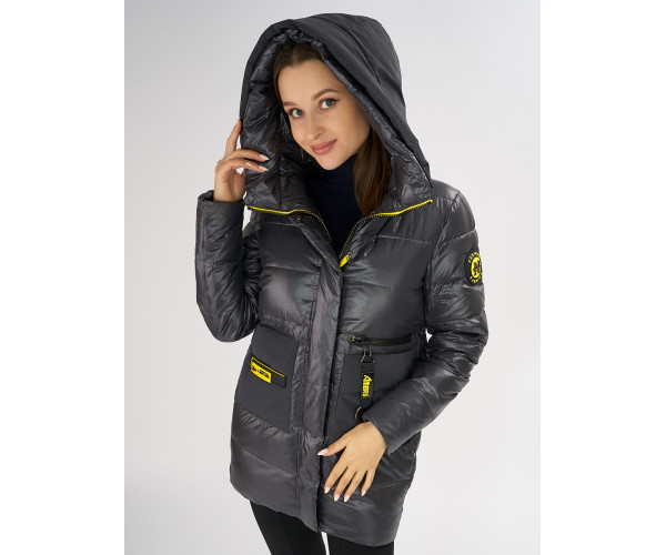 Куртка зимняя темно-серого цвета 7501TC