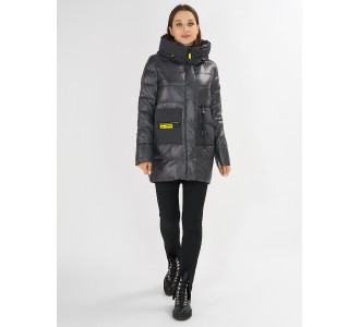 Куртка зимняя темно-серого цвета 7501TC