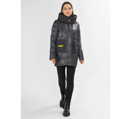 Куртка зимняя темно-серого цвета 7501TC