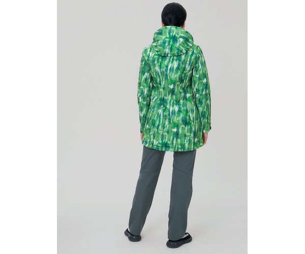 Женский осенний весенний костюм спортивный softshell зеленого цвета 019221Z