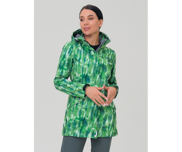 Женский осенний весенний костюм спортивный softshell зеленого цвета 019221Z