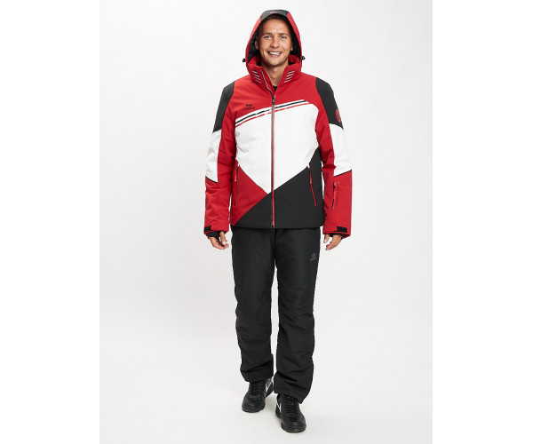 Горнолыжный костюм мужской красного цвета 077016Kr