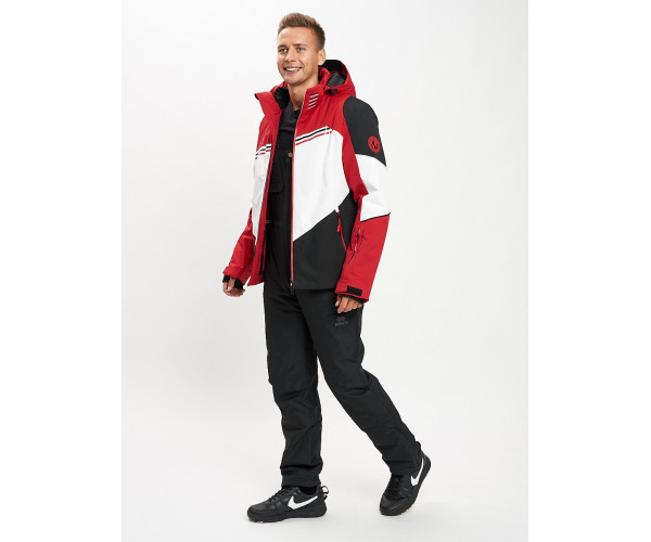 Горнолыжный костюм мужской красного цвета 077016Kr