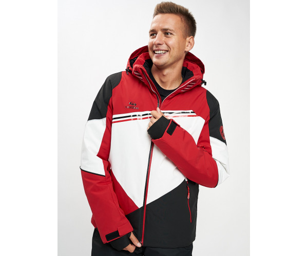 Горнолыжный костюм мужской красного цвета 077016Kr