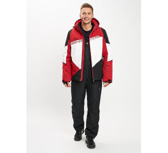 Горнолыжный костюм мужской красного цвета 077016Kr