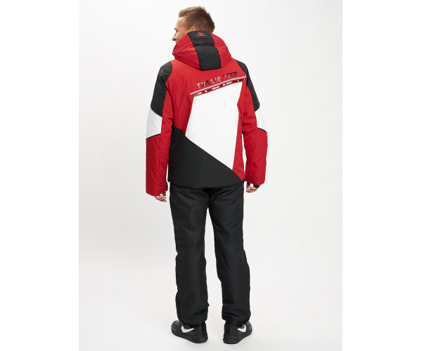 Горнолыжный костюм мужской красного цвета 077016Kr