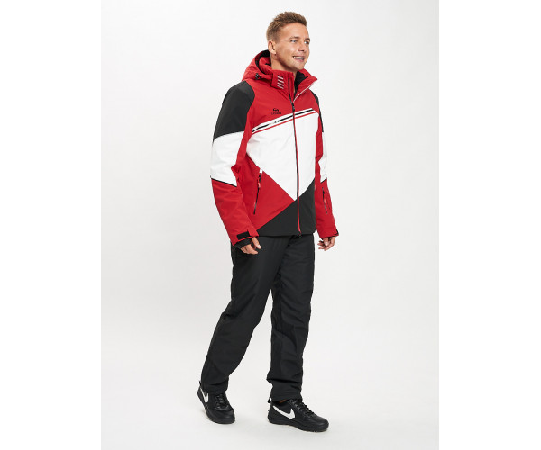 Горнолыжный костюм мужской красного цвета 077016Kr