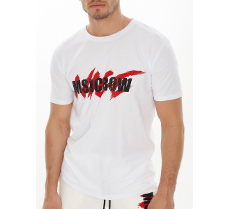 Мужские футболки с принтом белого цвета 22013Bl