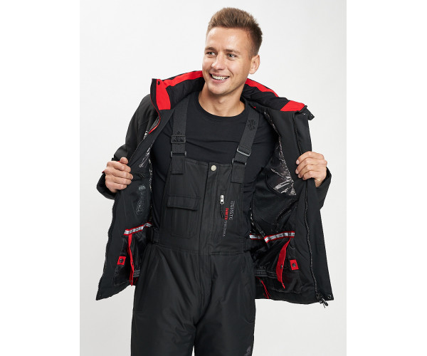 Горнолыжный костюм мужской черного цвета 077010Ch