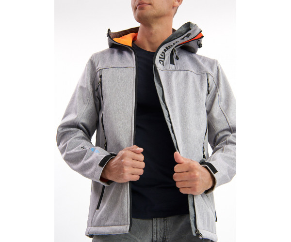 Ветровка мужская светло-серого цвета 775SS