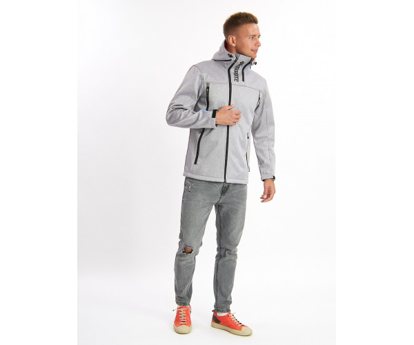 Ветровка мужская светло-серого цвета 775SS