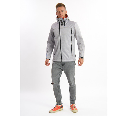 Ветровка мужская светло-серого цвета 775SS
