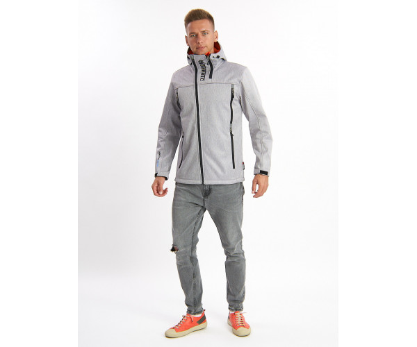 Ветровка мужская светло-серого цвета 775SS