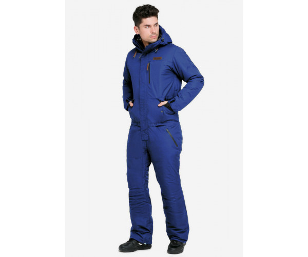 Мужской зимний комбинезон синего цвета 18126S