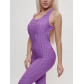Комбинезон для фитнеса женский фиолетового цвета 2005F